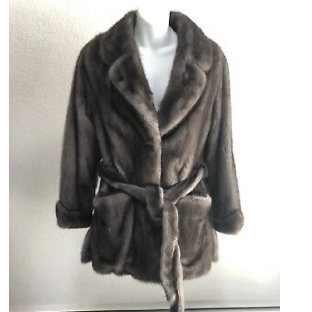 Real Blue mink fur jacket